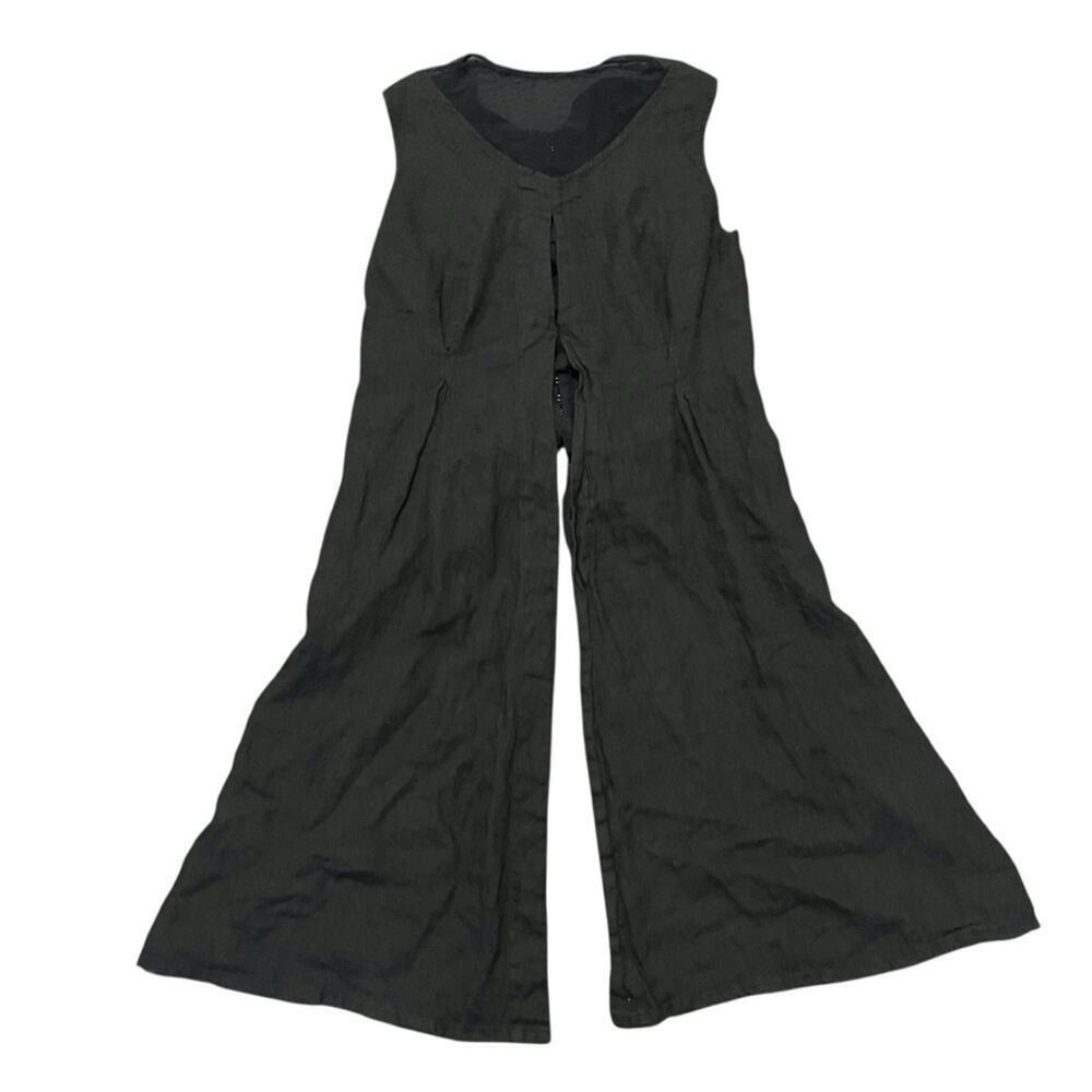 Industrial Euro Linen Hook & Eye Long Flowy Top - Picture 2 of 9